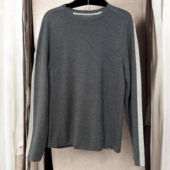 Men's Eddie Bauer Size Small Gray Crew Neck Sweater Modern Relaxed Casual - Picture 2 of 12